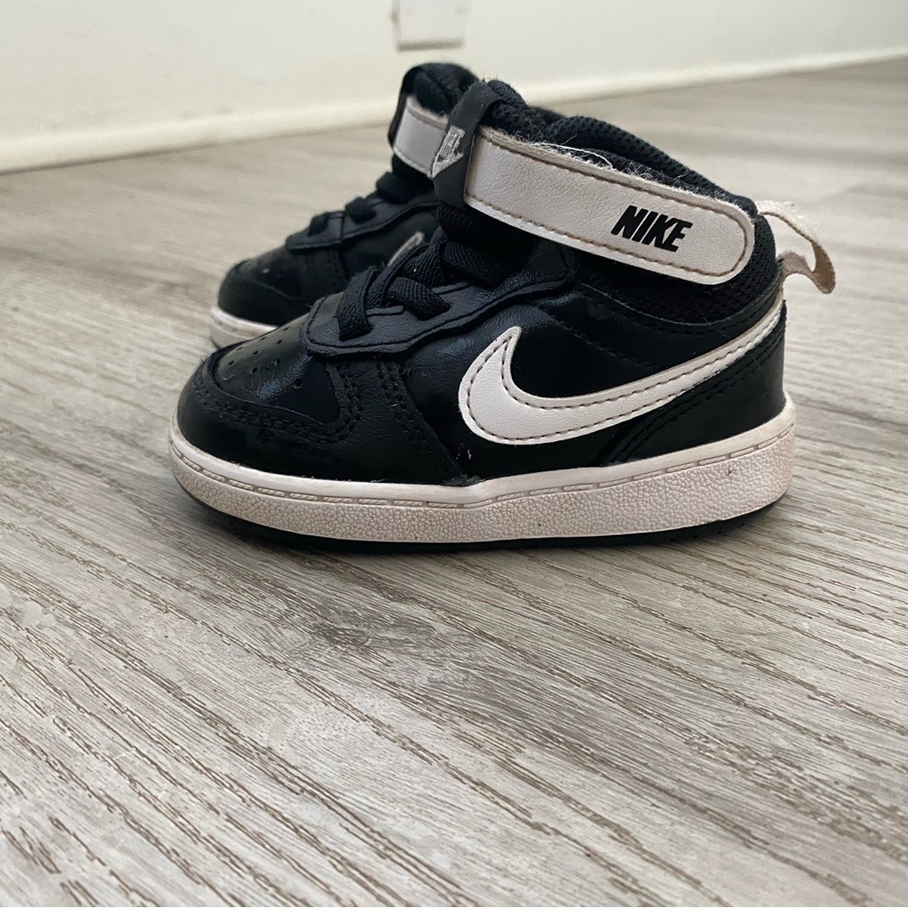 Nike Kids Black and White High-Top Sneakers